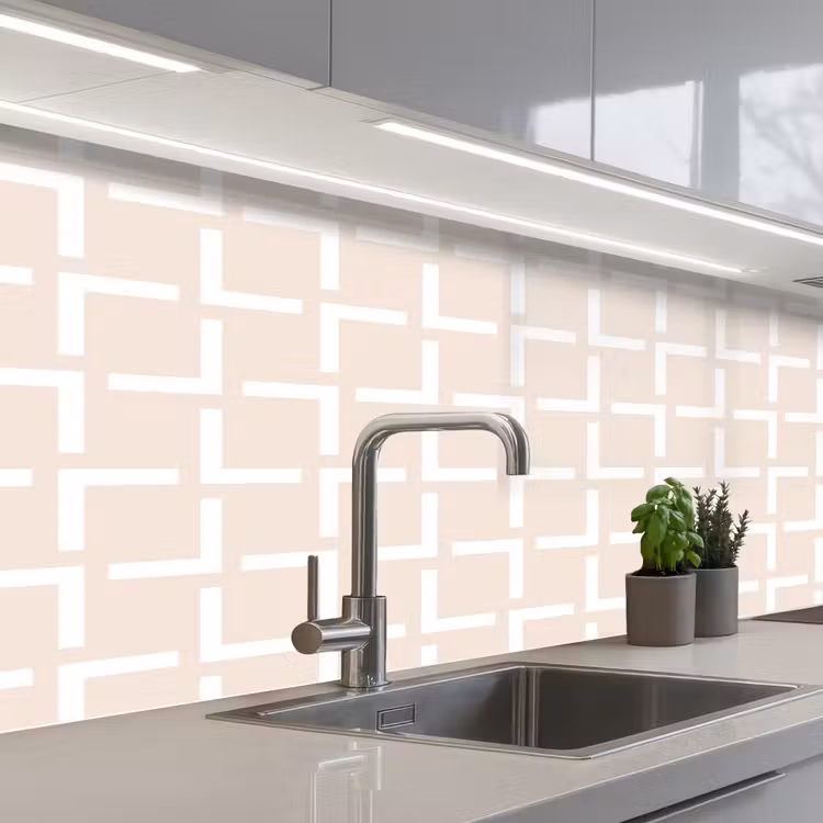 Keuken achterwand - Design - Lijn - Patroon - Beige — 2