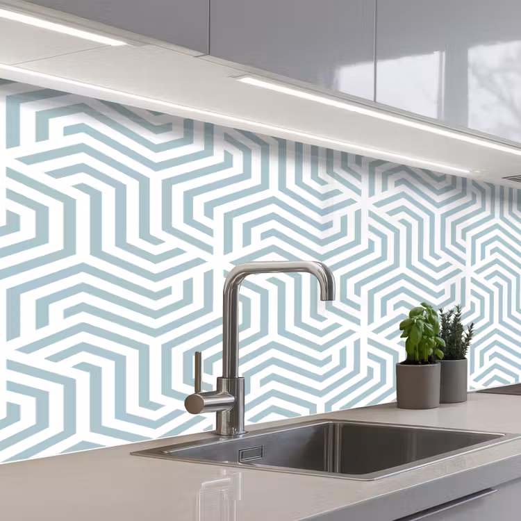 Keuken achterwand - Patroon - Lijn - Design - Groen — 2
