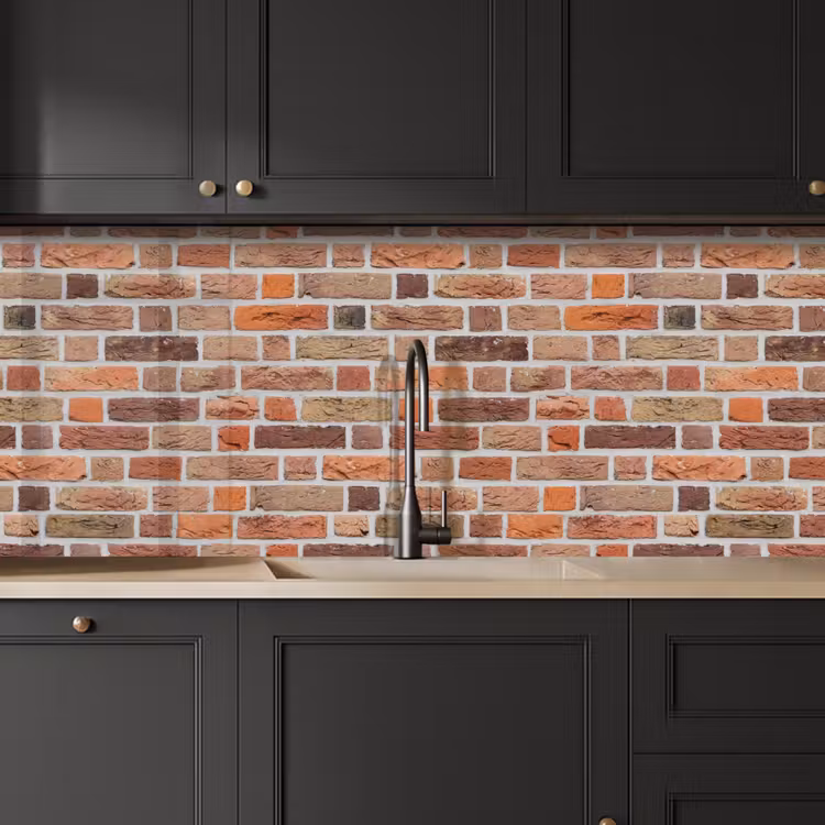 Keuken achterwand - Bakstenen - Aardetinten - Muur - Rustiek — 6