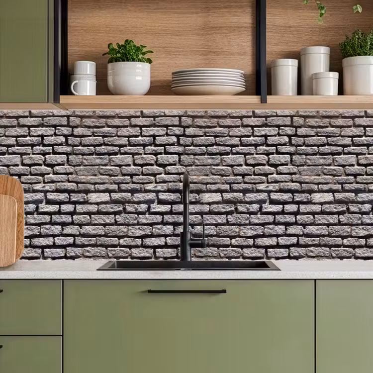 Keuken achterwand - Bestraat - Robuust - Muur - Stenen — 7