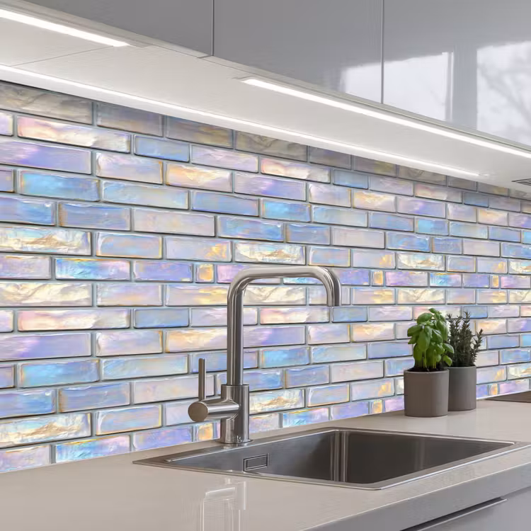 Keuken achterwand - Glans - Muur - Parelmoer — 2