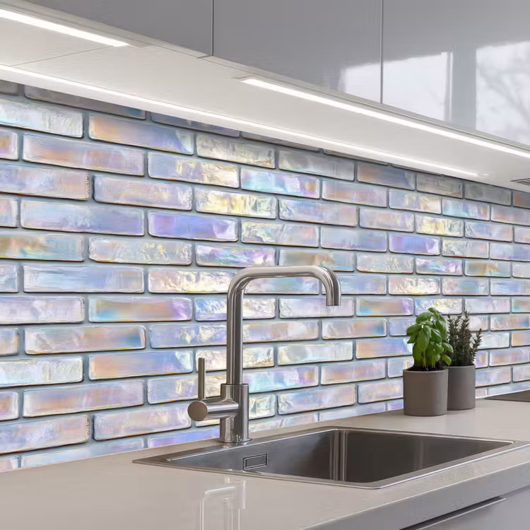 Keuken achterwand - Glimmende - Muur - Stenen — 2