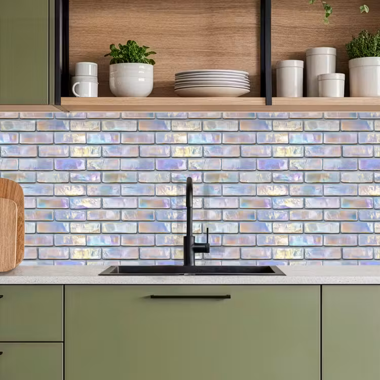 Keuken achterwand - Glimmende - Muur - Stenen — 7