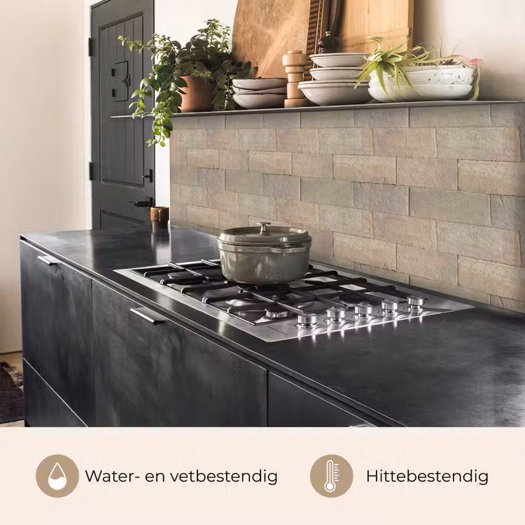 Keuken achterwand - Hardstenen - Zandsteen - Geel — 5