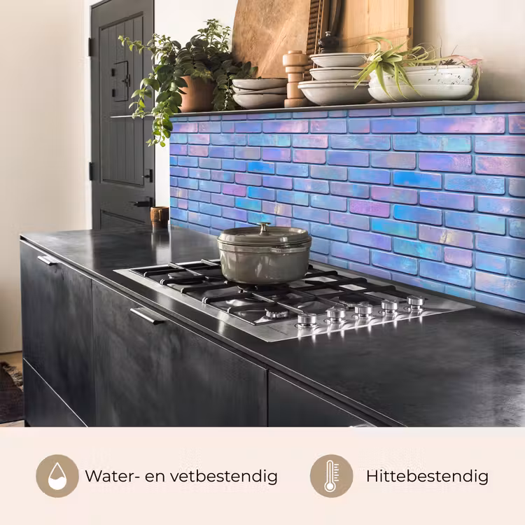 Keuken achterwand - Paars - Blauwe - Muur — 5