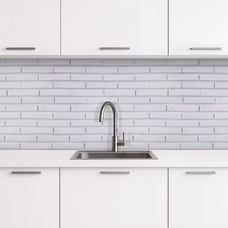 Keuken achterwand - Bakstenen - Geverfd - Wit - Minimalistisch — 4