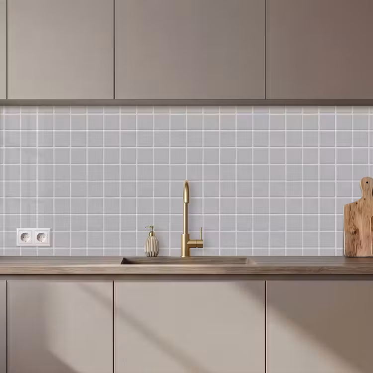 Keuken achterwand - Mozaïek - Tegels - Grijs — 1
