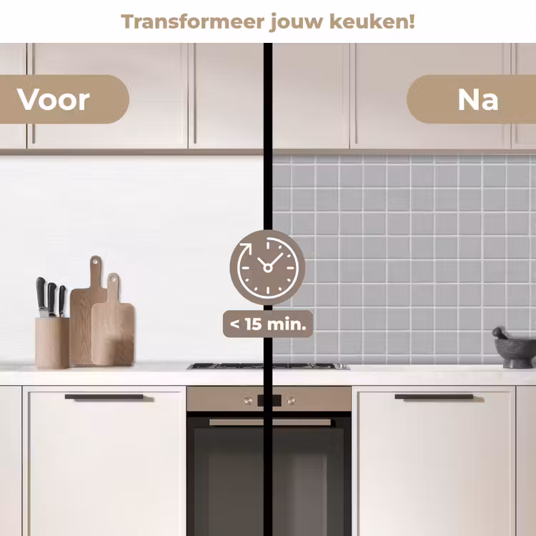 Keuken achterwand - Mozaïek - Tegels - Grijs — 3