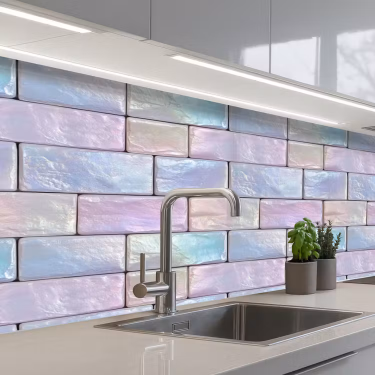 Keuken achterwand - Pastelglans - Steen - Reflectie — 2