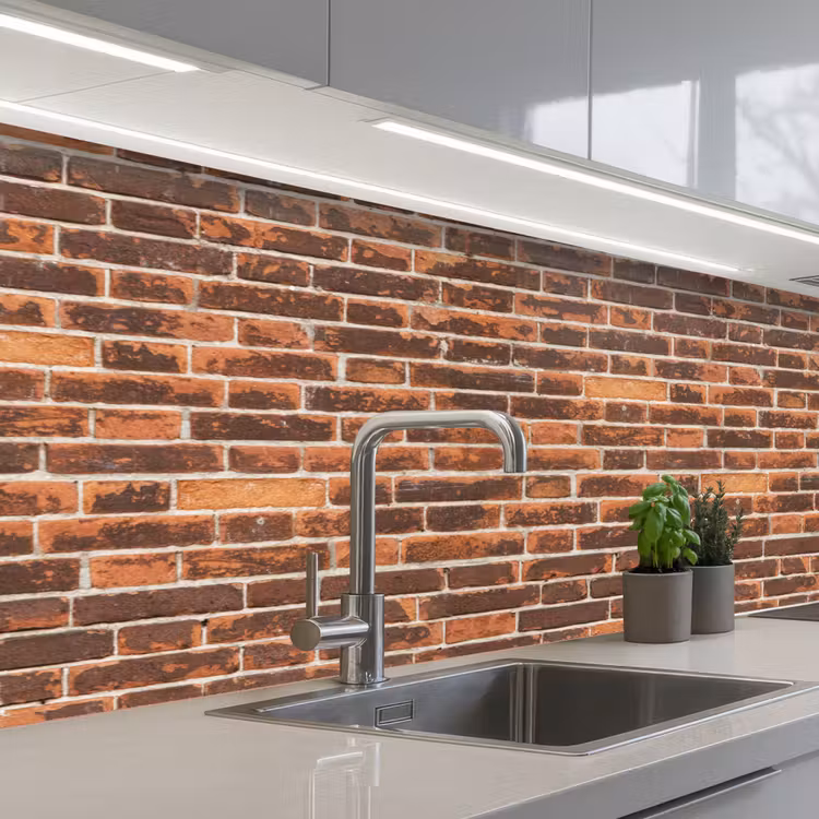 Keuken achterwand - Bakstenen - Oud - Muur - Verkleuring — 2