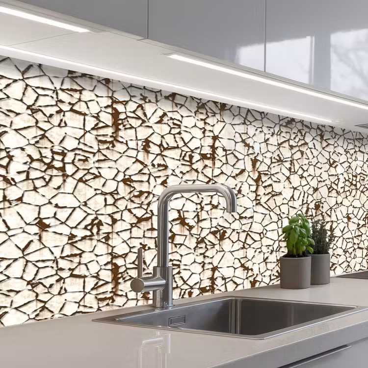 Keuken achterwand - Beige - Patroon - Roest - Verf — 2