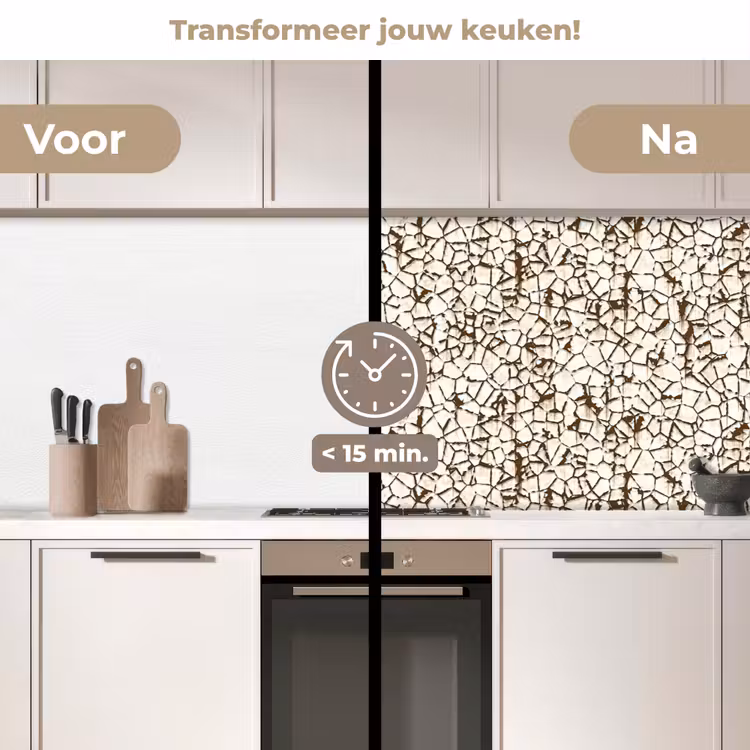 Keuken achterwand - Beige - Patroon - Roest - Verf — 3