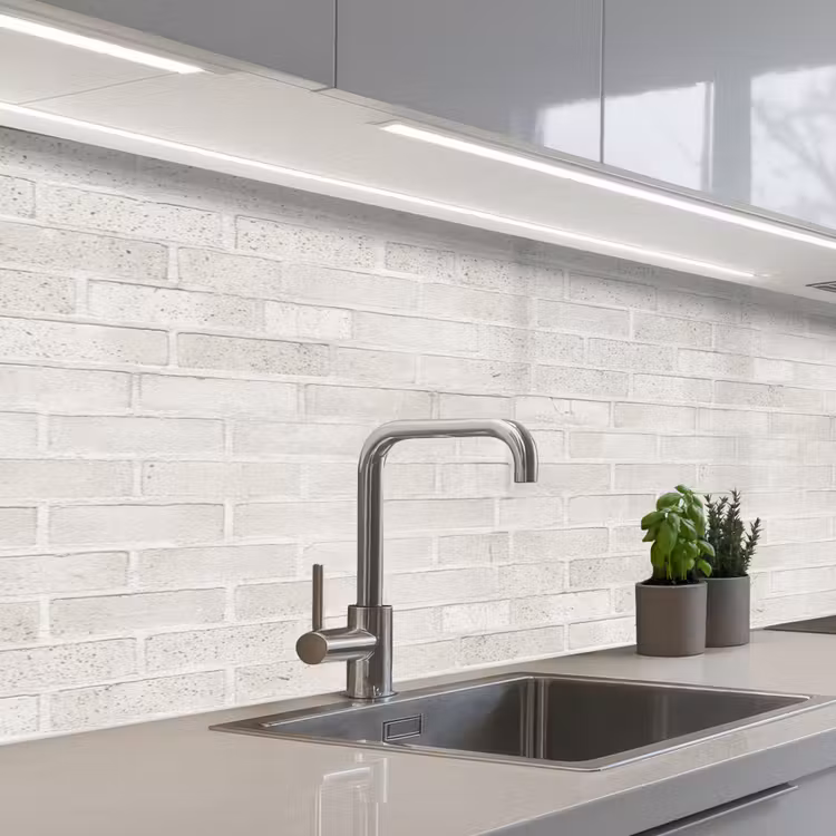 Keuken achterwand - Muur - Wit - Bakstenen — 2