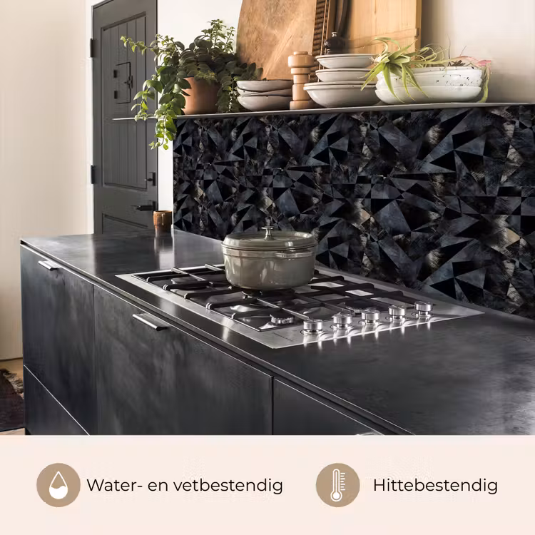 Keuken achterwand - Driehoeken - Abstract - Donker — 5