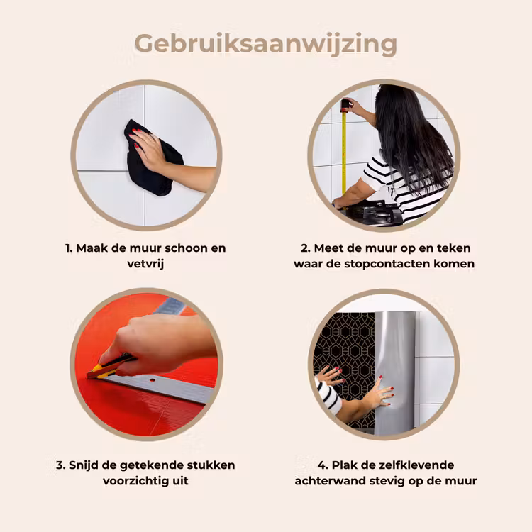 Keuken achterwand - Goud - Zwart - Rozetstructuur — 8