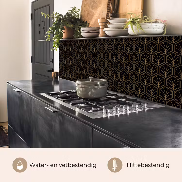 Keuken achterwand - Pijlvorm - Waaier - Goud — 5