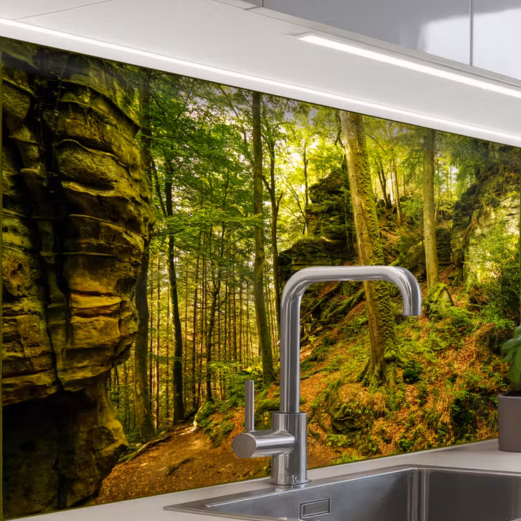 Keuken achterwand - Bomen - Steen - Bos - Natuur - Planten — 3