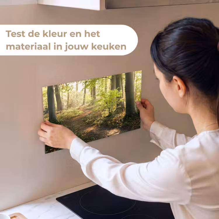 Keuken achterwand - Bos - Bomen - Pad - Zon - Planten - Bladeren - Natuur — 2