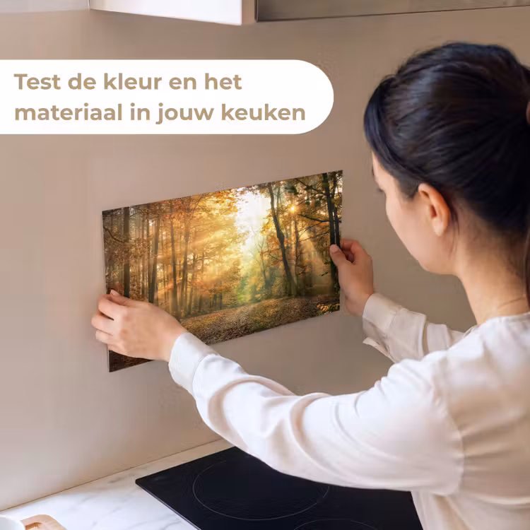 Keuken achterwand - Bos - Herfst - Zon - Landschap - Natuur - Bomen - Bladeren — 2