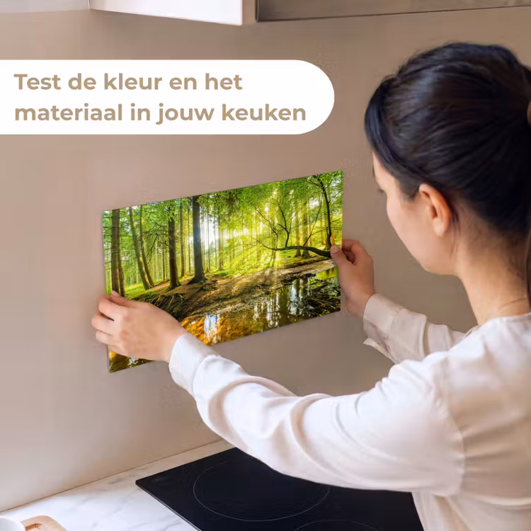 Keuken achterwand - Bos - Landschap - Water - Bomen - Zon - Groen - Natuur — 2