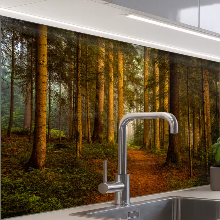 Keuken achterwand - Bos - Natuur - Bomen - Landschap - Bladeren — 3