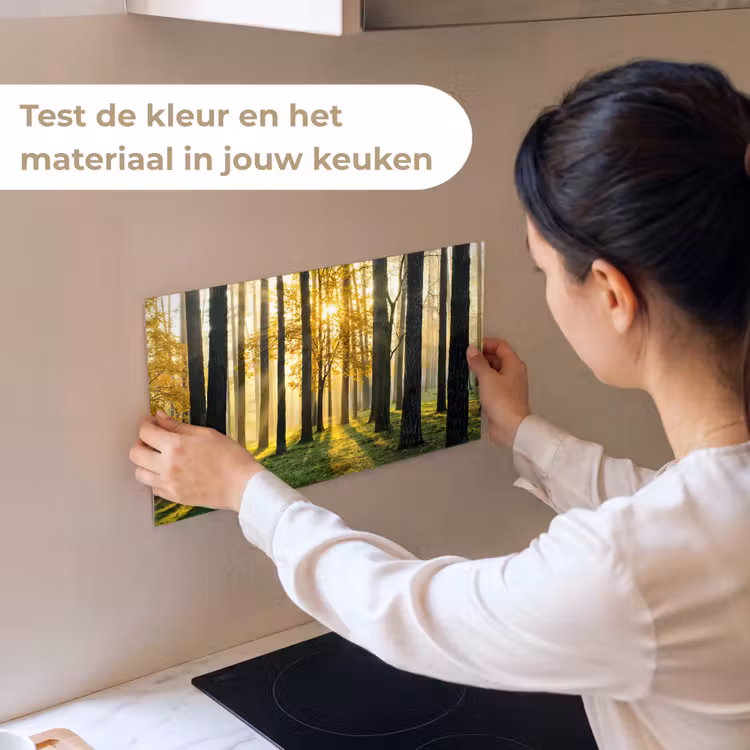 Keuken achterwand - Bos - Zon - Bomen - Gras - Landschap - Natuur — 2
