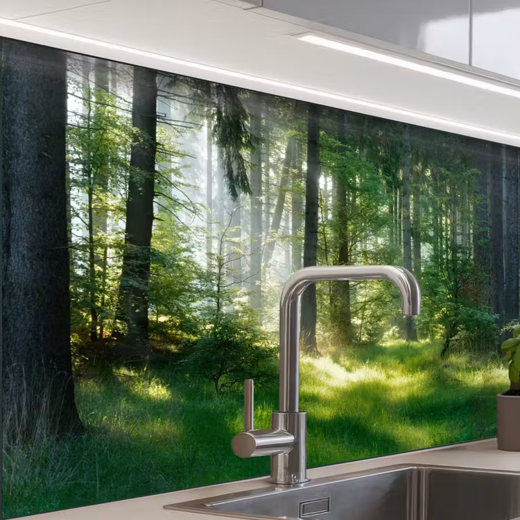 Keuken achterwand - Natuur - Bomen - Bos - Groen - Zon - Gras - Planten — 3