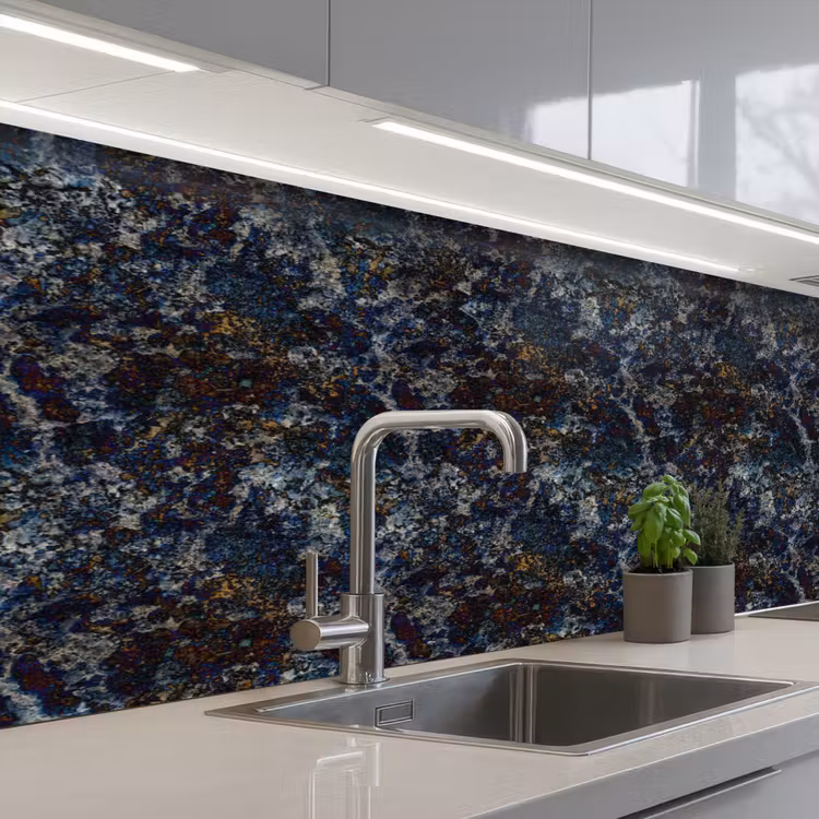 Keuken achterwand - Blauw - Graniet - Donker — 2