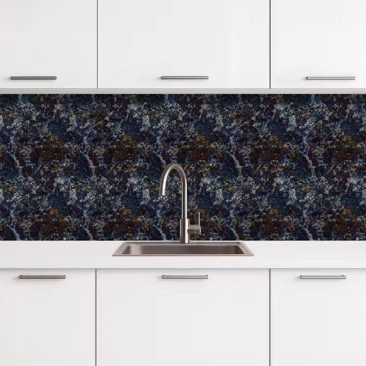 Keuken achterwand - Blauw - Graniet - Donker — 4