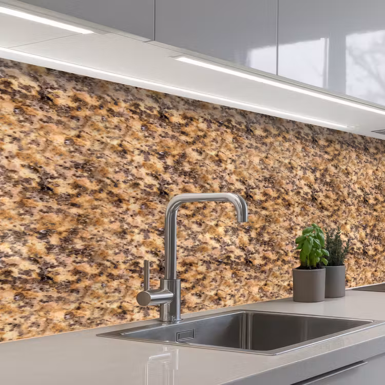 Keuken achterwand - Bruin - Roze - Graniet — 2