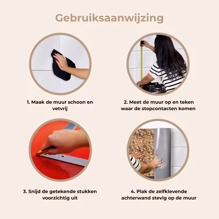 Keuken achterwand - Bruin - Roze - Graniet — 8