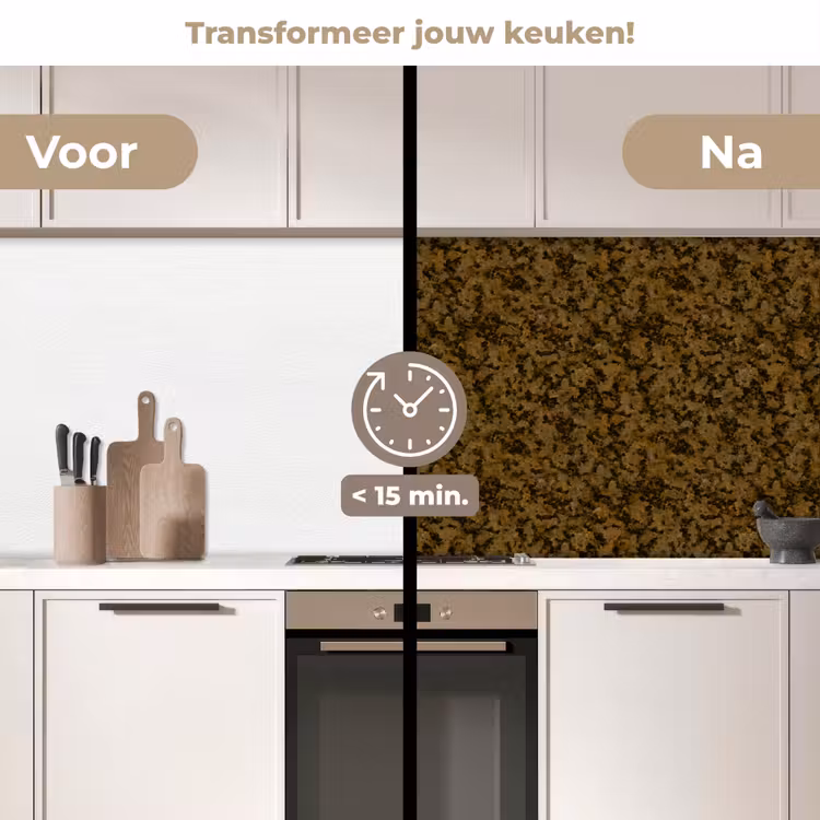 Keuken achterwand - Bruin - Vlekken - Graniet — 3