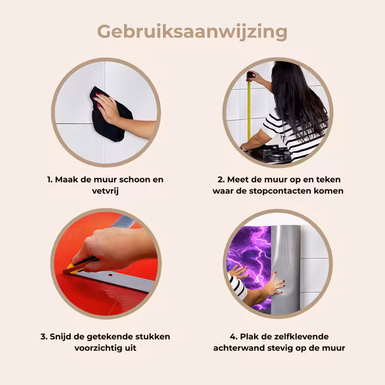 Keuken achterwand - Paars - Bliksem - Wolken — 8