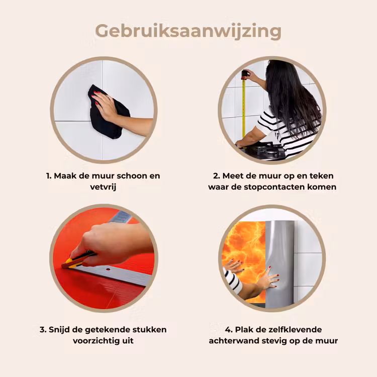 Keuken achterwand - Bliksem - Storm - Oranje — 8