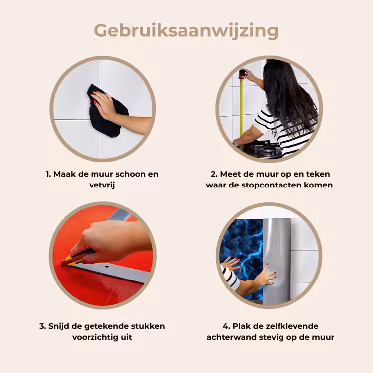 Keuken achterwand - Donker - Blauw - Bliksem — 8