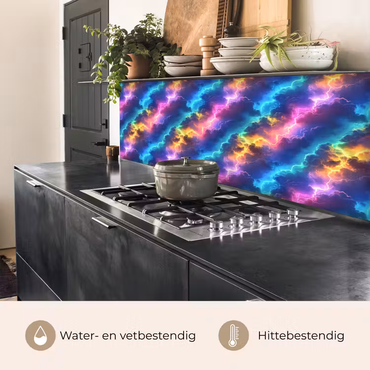 Keuken achterwand - Storm - Bliksem - Regenboog — 5