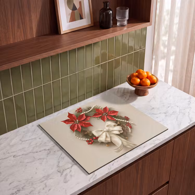 Inductie beschermer - Deurkrans - Strik - Kerst - Rood - Groen — 4