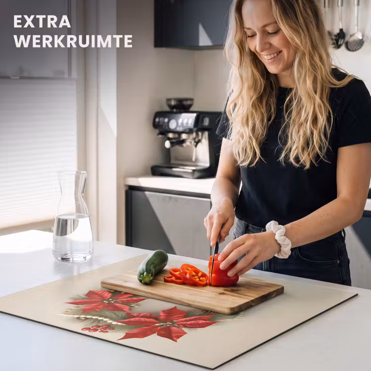 Inductie beschermer - Deurkrans - Strik - Kerst - Rood - Groen — 5