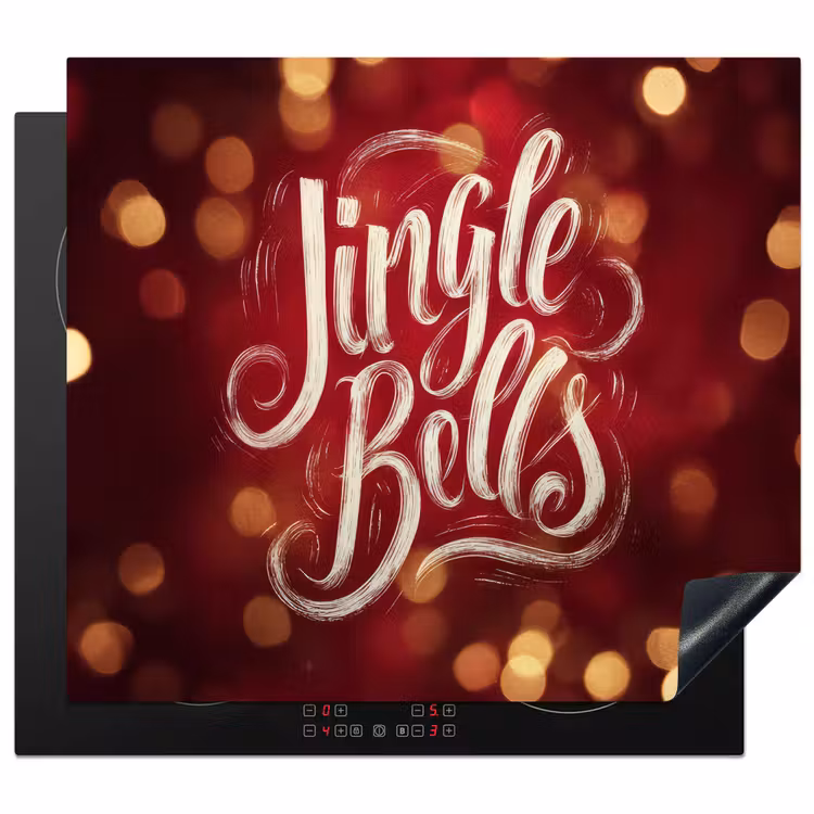 Inductie beschermer - Jingle - Bells - Kerst - Rood — 1