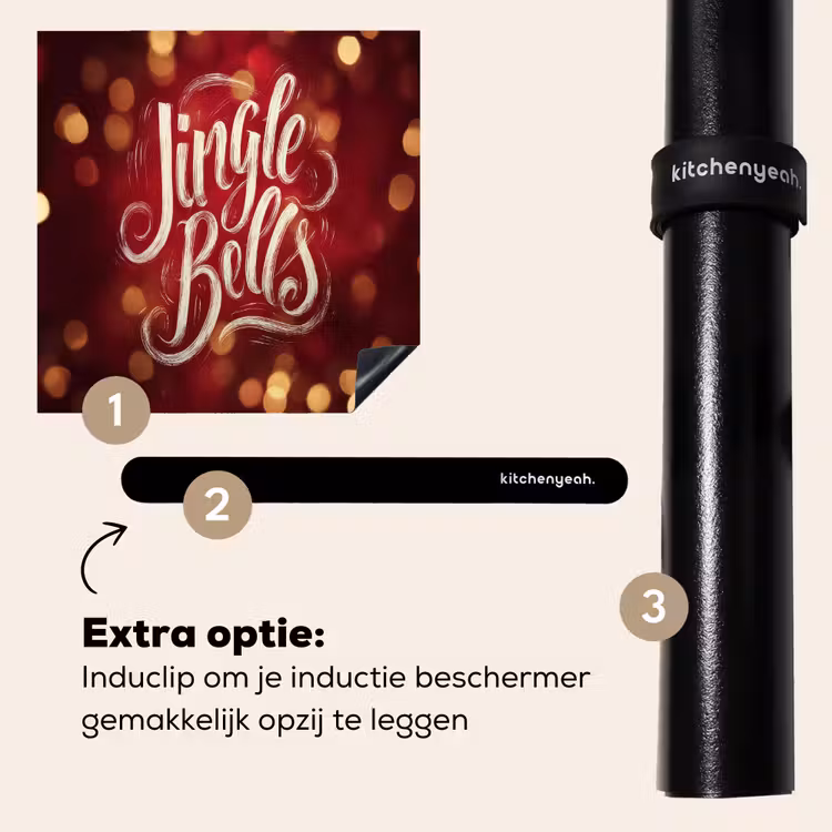 Inductie beschermer - Jingle - Bells - Kerst - Rood — 8