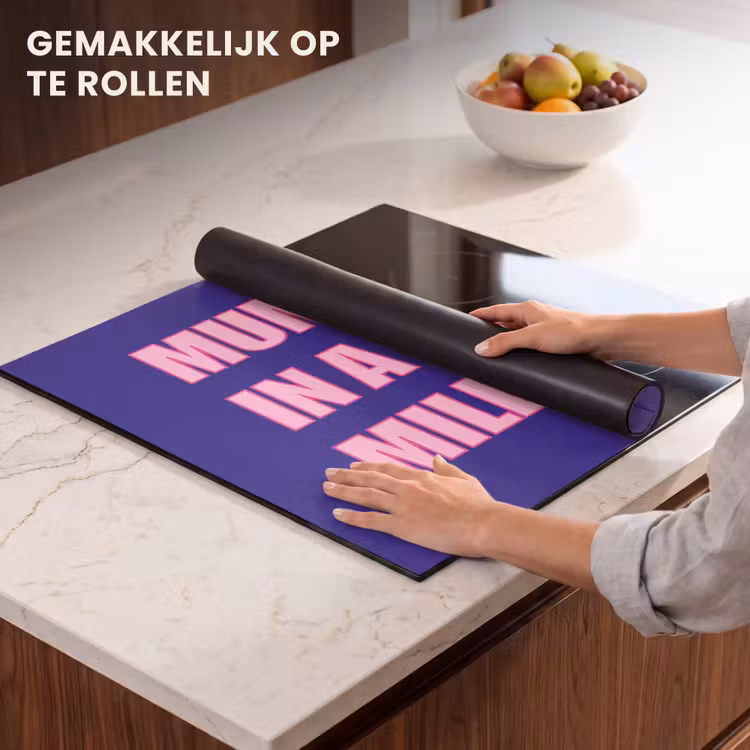 Inductie beschermer - Moeder - Tekst - Blauw - Hartje — 6
