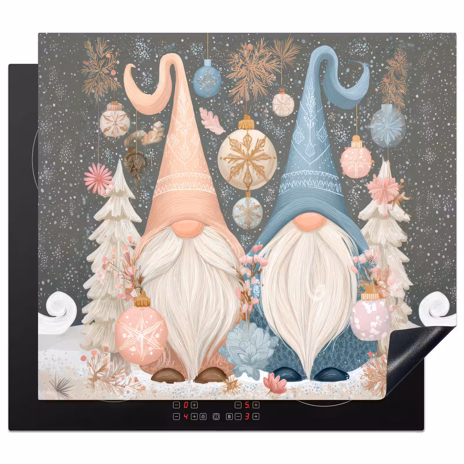 Inductie beschermer - Kerst - Gnomen - Pastel — 1
