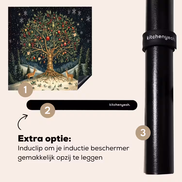 Inductie beschermer - Feestboom - Winterhemel - Kleurrijk — 8