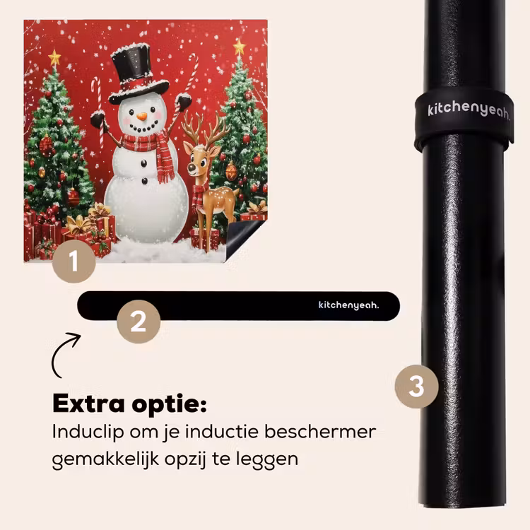 Inductie beschermer - Feestvreugde - Winterbos - Kleurrijk — 8