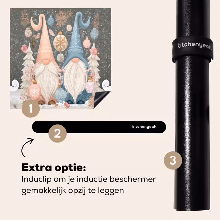 Inductie beschermer - Kerst - Gnomen - Pastel — 8