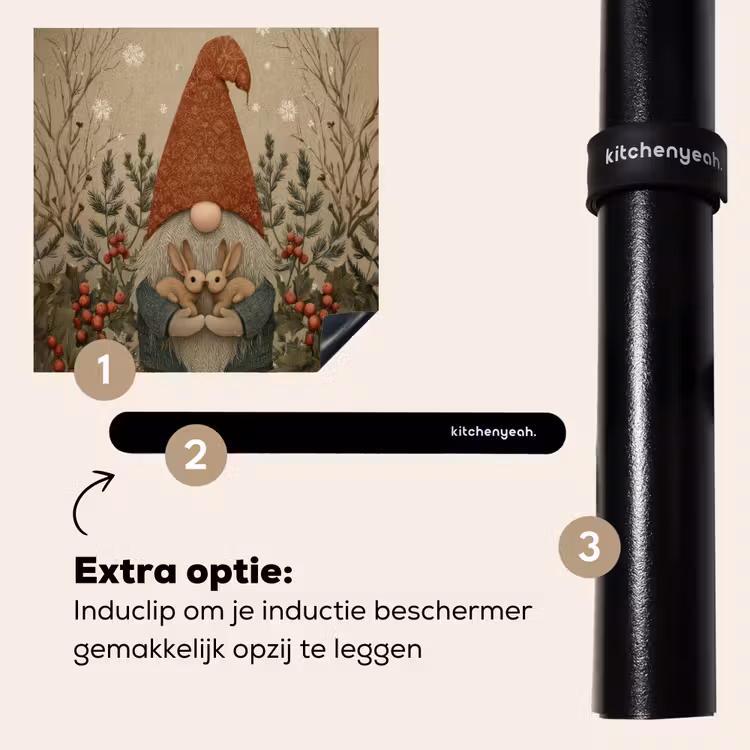 Inductie beschermer - Kerstgnome - Konijntjes - Kleurrijk — 8