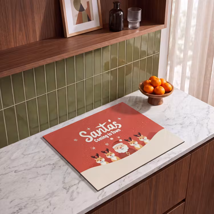 Inductie beschermer - Illustratie - Kerstman - Rendieren - Rood — 4