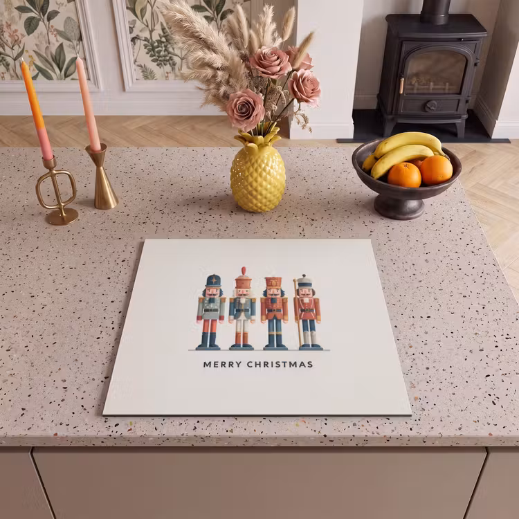 Inductie beschermer - Notenkrakers - Minimalistisch - Kerst - Beige — 3