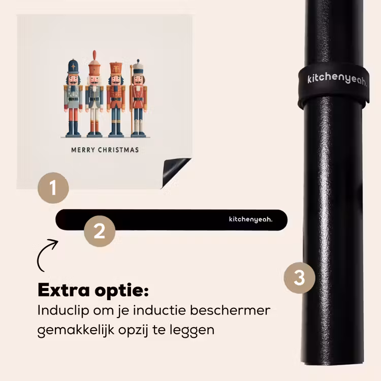 Inductie beschermer - Notenkrakers - Minimalistisch - Kerst - Beige — 8