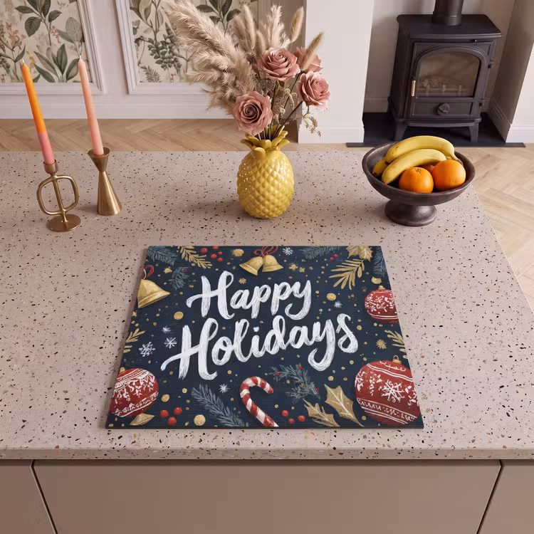 Inductie beschermer - Feestelijk - Kerstgroet - Kleurrijk — 3
